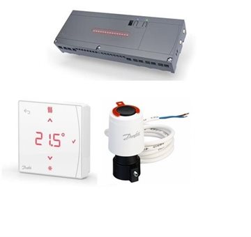 Danfoss Icon 2, basic trådløs gulvvarmestyring pakke - vælg antal kredse